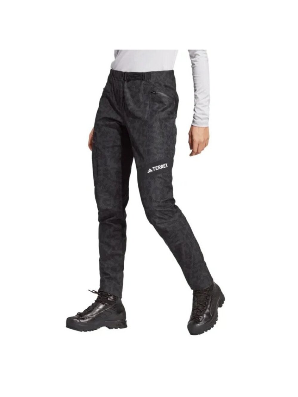 Women's Adidas TERREX Techrock RAIN.RDY Mountaineering Pants Black HU1832 Sz XL